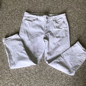 Jessica Simpson Rolled Crop White Jeans